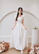 *PLUS SIZE* Pearl Mesh Sleeve A Line Maxi Gown (M-2XL)