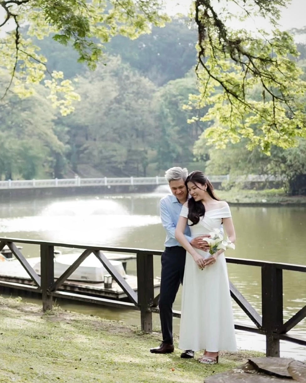 *S&C Made PLUS SIZE* Off Shoulder V Flare Maxi Gown (M-3XL)