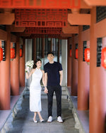 *S&C Made* Halter Pearl Neckline Qipao WHITE (XS-L)