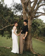 Spaghetti Straps Bow Design Maxi Dress (S-L)