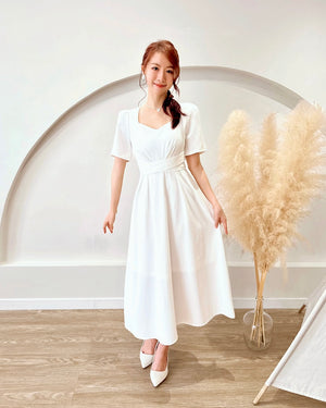 *PLUS SIZE* Sweetheart Cross Waist Flare Dress (S-XL)