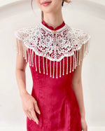 *S&C Made* Halter Pearl Neckline Qipao MAROON (XS-L)