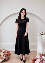 *S&C MADE PLUS SIZE* Classic Round Neck A Line Maxi Dress BLACK (S-2XL)