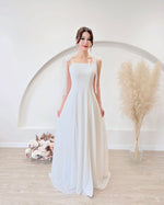Mesh Ribbon Straps Chiffon Maxi Gown (XS-L)