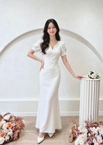 Classic V Neck Mermaid Maxi Dress (S-XL)