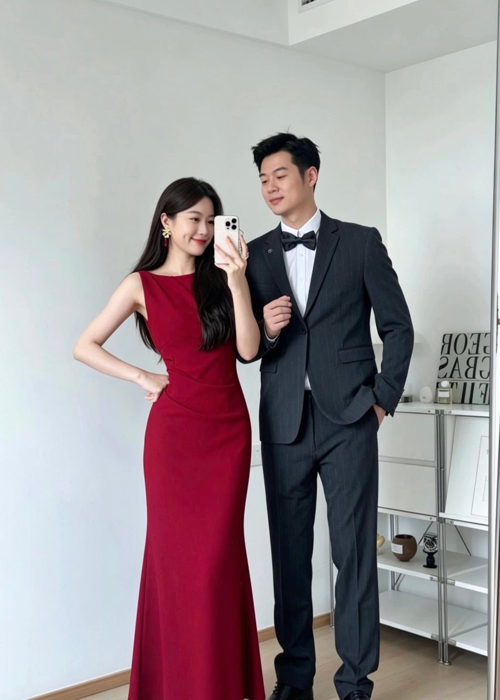 graduation dress under gown A-Line Knee Length Sequined Graduation Dresses COCOMELODY CS0563, Mulberry main image 0