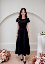 *S&C MADE PLUS SIZE* Classic Round Neck A Line Maxi Dress BLACK (S-2XL)