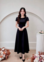 *S&C MADE PLUS SIZE* Classic Round Neck A Line Maxi Dress BLACK (S-2XL)