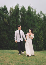 *PLUS SIZE* Off Shoulder Sweet Puff Flare Maxi Gown (S-2XL)