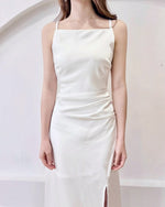 *S&C Made* Sleeveless Pleats Satin Maxi Dress (XS-L)