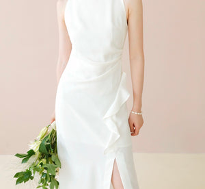 Sleeveless Ruffles Body Fit Midi Dress (S-L)