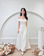 *S&C Made PLUS SIZE* Off Shoulder V Flare Maxi Gown (S-3XL)