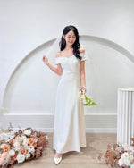 *S&C Made PLUS SIZE* Off Shoulder V Flare Maxi Gown (S-3XL)