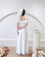 *S&C Made PLUS SIZE* Off Shoulder V Flare Maxi Gown (S-3XL)
