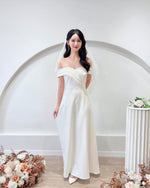 *S&C Made PLUS SIZE* Off Shoulder V Flare Maxi Gown (S-3XL)