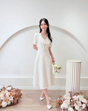 *PLUS SIZE* V Knot Design Midi Dress (S-2XL)