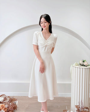 *PLUS SIZE* V Knot Design Midi Dress (S-2XL)