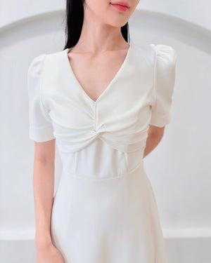 *PLUS SIZE* V Knot Design Midi Dress (S-2XL)