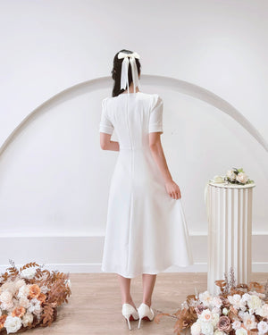 *PLUS SIZE* V Knot Design Midi Dress (S-2XL)