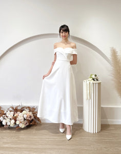 PLUS SIZE Off Shoulder Sweetheart Flare Maxi Dress WHITE S 2XL Sweet Classy Co