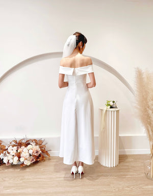 PLUS SIZE Off Shoulder Sweetheart Flare Maxi Dress WHITE S 2XL Sweet Classy Co