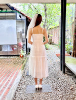Eyelet V Spaghetti Straps Midi Dress (XS-L)