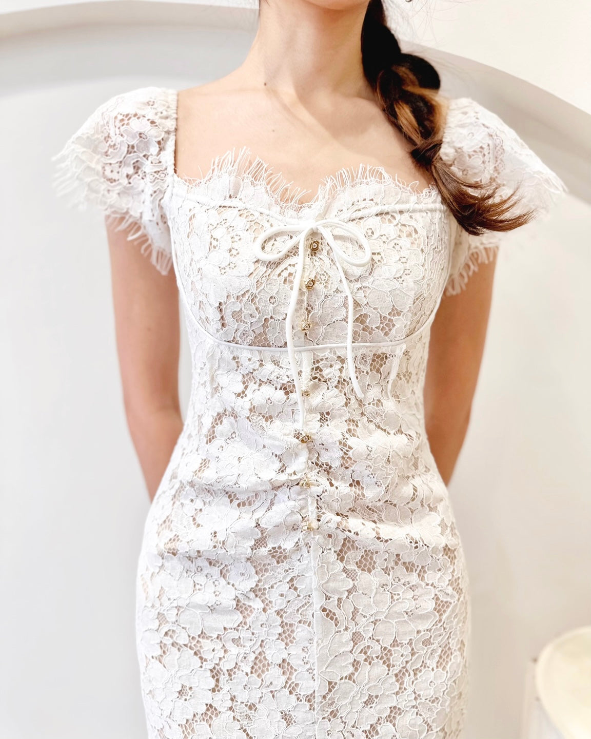Eyelash lace dress hot sale