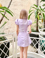 Embroidery Lace Puffy Sleeve Oriental Set Wear CORAL PINK (S)