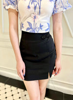 Cheongsam Knot Mini Skort BURGUNDY/ BLACK (S-XL)