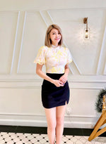 Floral Embroidery Cheongsam Top YELLOW (S)