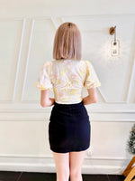Floral Embroidery Cheongsam Top YELLOW (S)