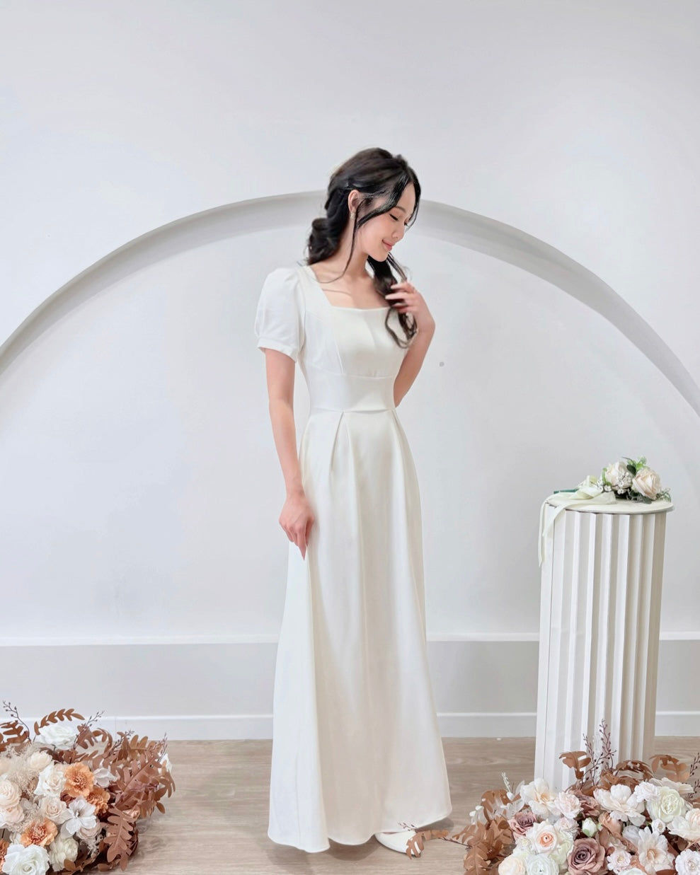 *PLUS SIZE* Classic Square Neck A Line Maxi Gown (S-2XL)