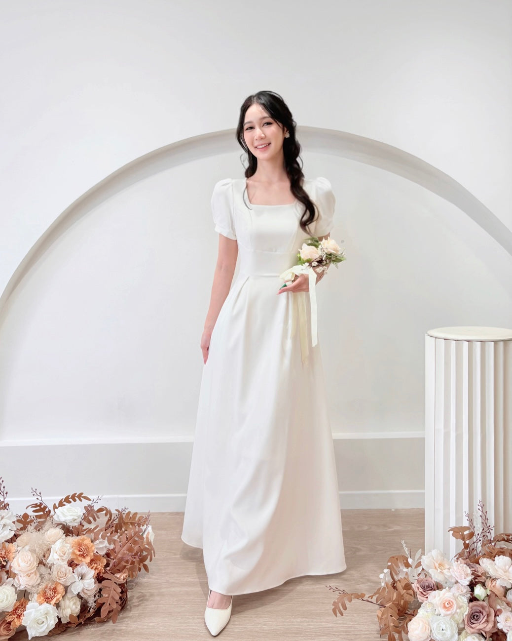 *PLUS SIZE* Classic Square Neck A Line Maxi Gown (S-2XL)