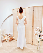 Asymmetry Shoulder Slit Mermaid Maxi Gown (S, L)