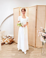 Classic Sweetheart A Line Maxi Dress WHITE (SM)