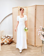Classic Sweetheart A Line Maxi Dress WHITE (SM)