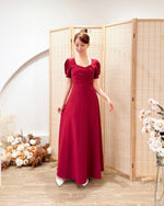 *PLUS SIZE* Classic Sweetheart A Line Maxi Dress MAROON (S-2XL)