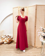 *PLUS SIZE* Classic Sweetheart A Line Maxi Dress MAROON (S-2XL)