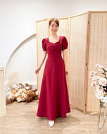 *PLUS SIZE* Classic Sweetheart A Line Maxi Dress MAROON (S-2XL)