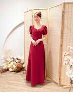 *PLUS SIZE* Classic Sweetheart A Line Maxi Dress MAROON (S-2XL)