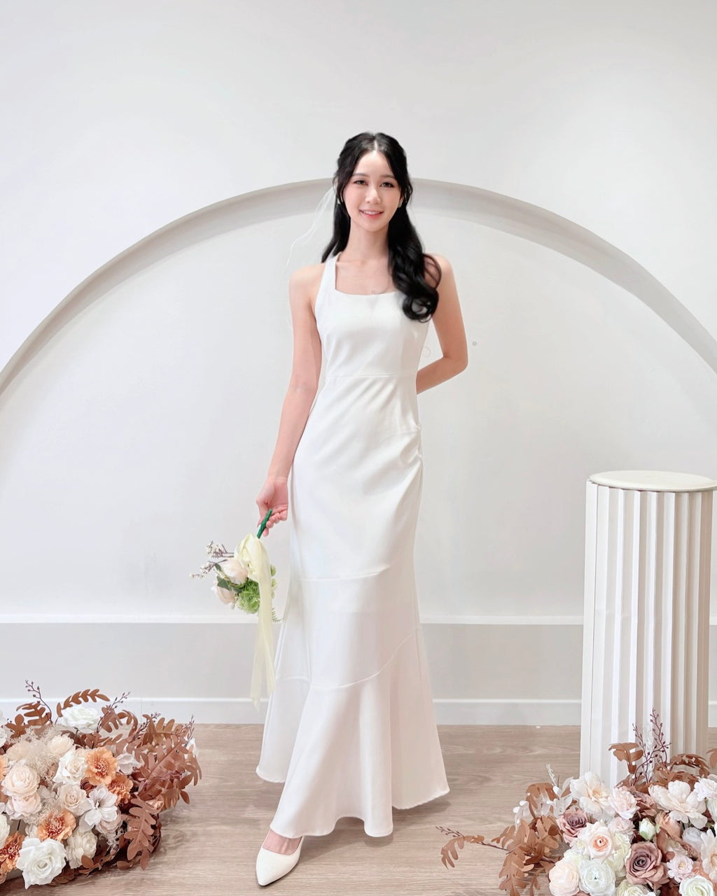 Square Neck Sleeveless Mermaid Maxi Dress (S-L)