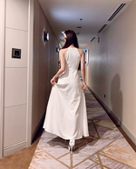 Pearl Design Halter Maxi Gown (XS-L)