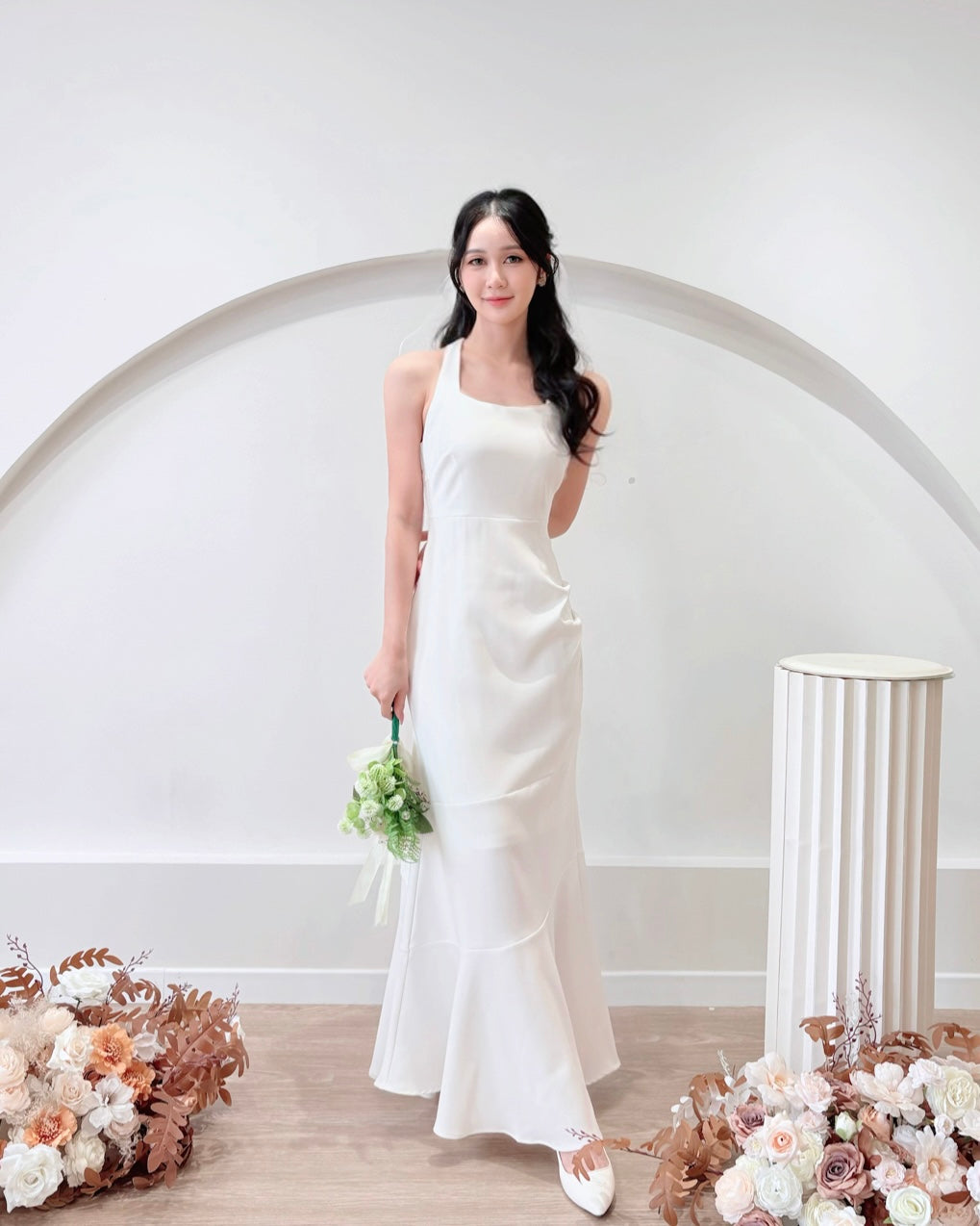Square Neck Sleeveless Mermaid Maxi Dress (S-L)