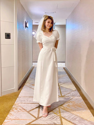 Classic Sweetheart Flare Maxi Gown WHITE (S-XL)