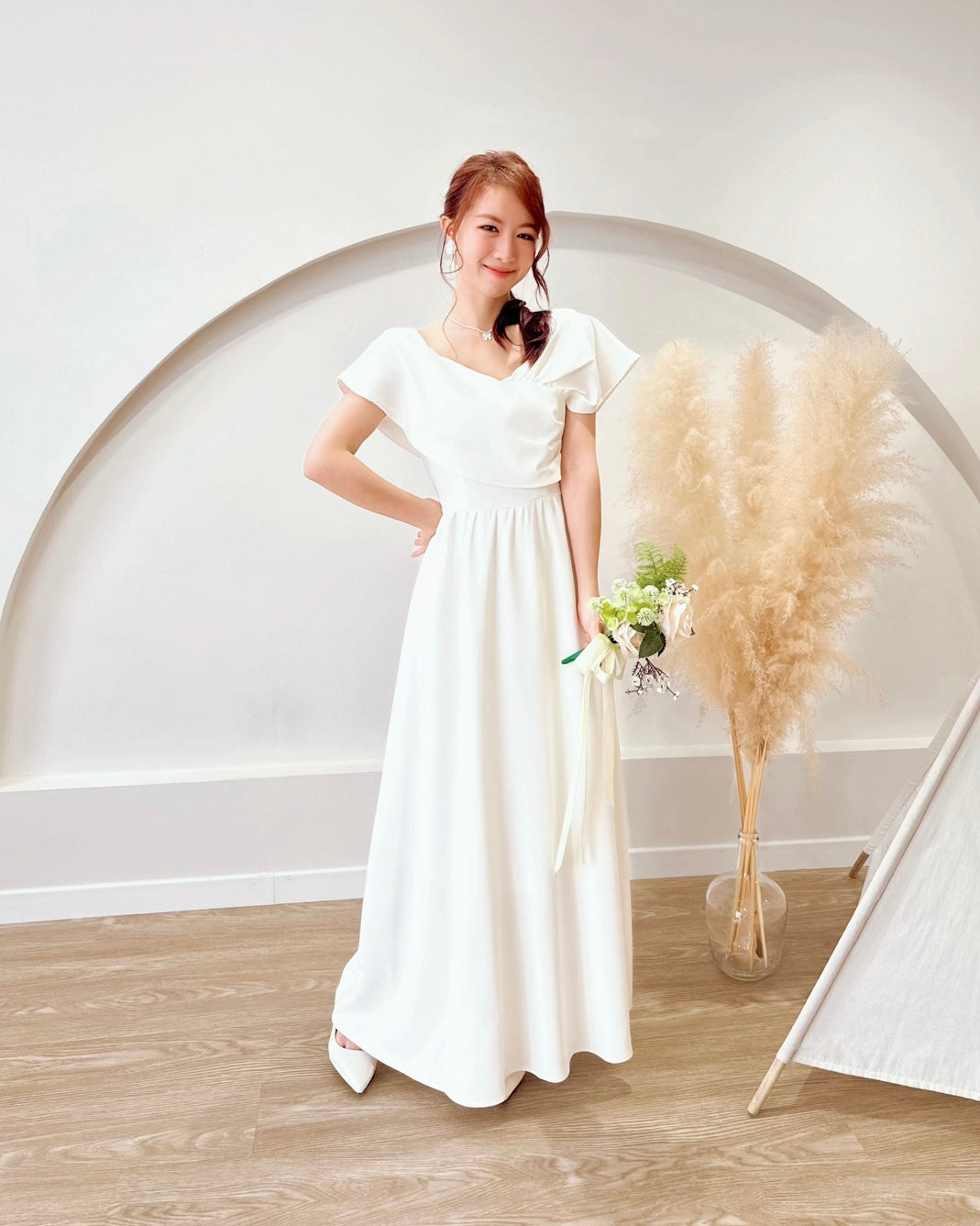 *PLUS SIZE* V Neck 2 Way Flare Maxi Dress (S-2XL)