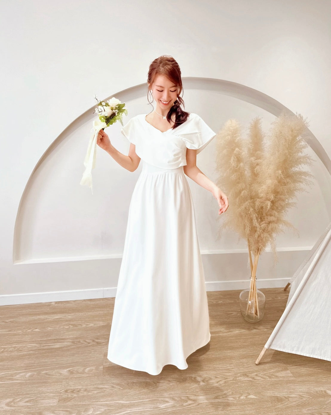 *PLUS SIZE* V Neck 2 Way Flare Maxi Dress (S-2XL)