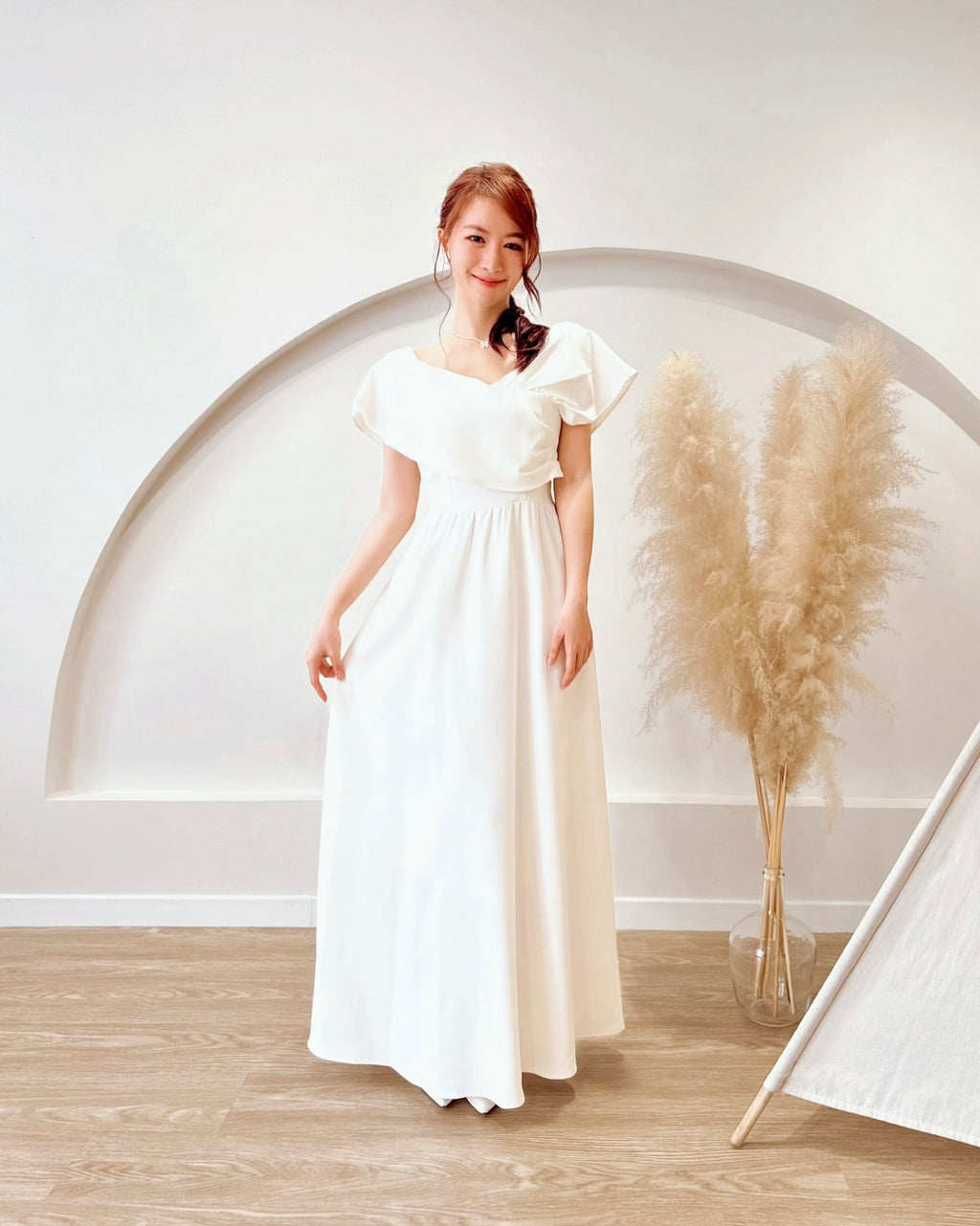 *PLUS SIZE* V Neck 2 Way Flare Maxi Dress (S-2XL)