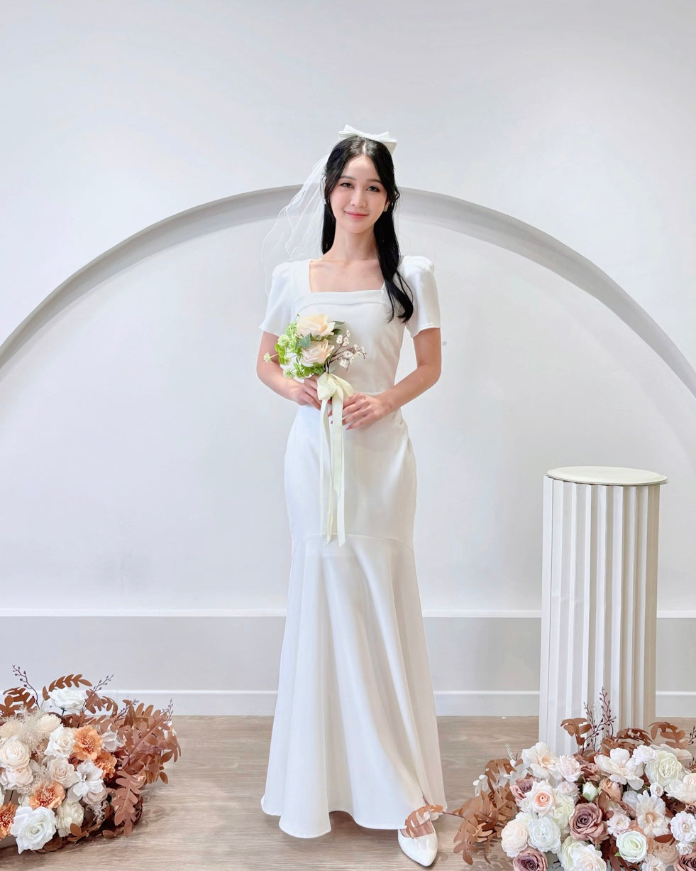 Square Neck Mermaid Maxi Dress (S-XL)