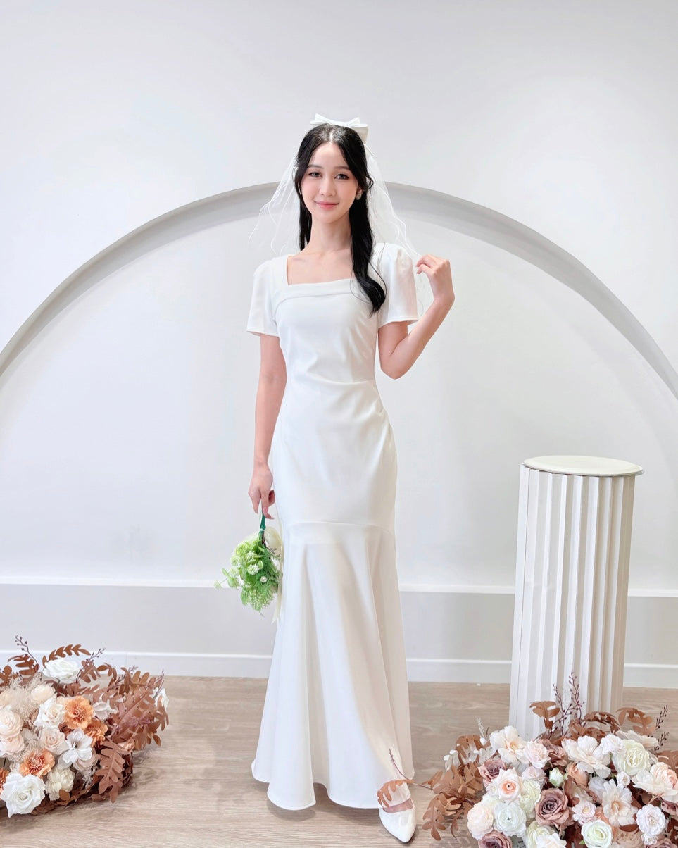 Square Neck Mermaid Maxi Dress (S-XL)