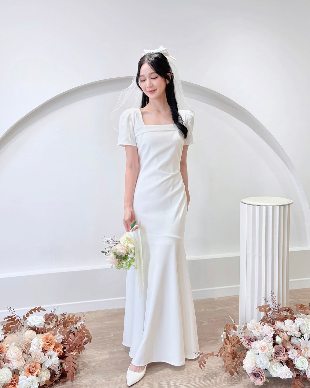 Square Neck Mermaid Maxi Dress (S-XL)